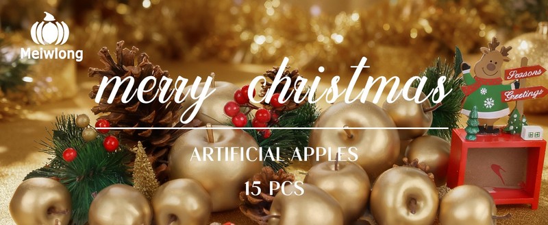 15Pcs Artificial Gold s Fruits,Decorative Fake Fruits Sets,Plastic gallery