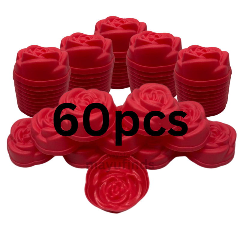 Steamed Press Mold Desserts Jelly Pudding Cake Flower Rose Bloom 40 60 pieces gallery