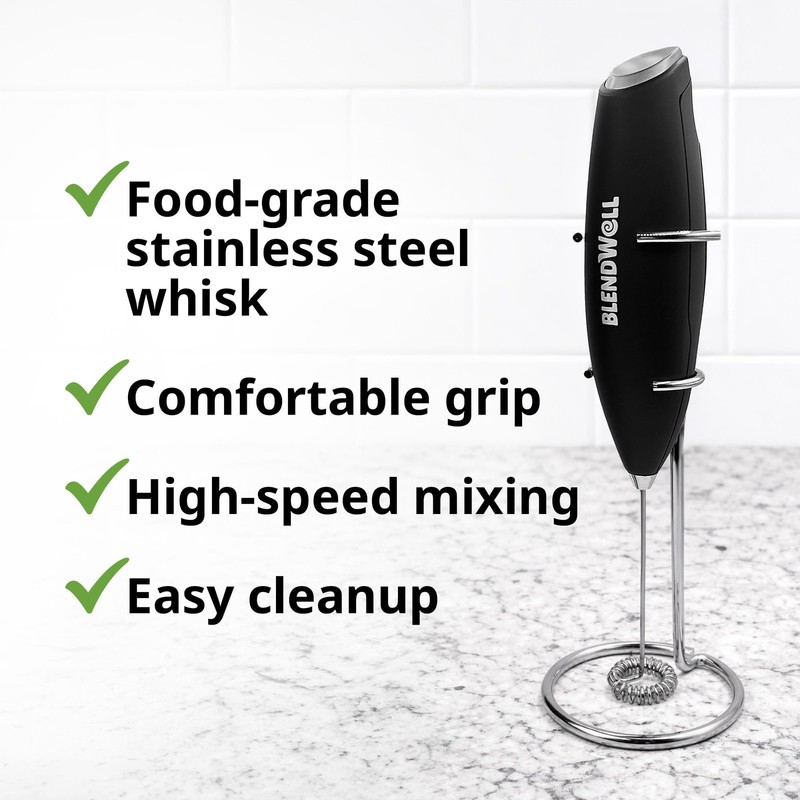 Electric Milk Frother for Matcha and Coffee, Handheld Battery Operated Drink ... gallery