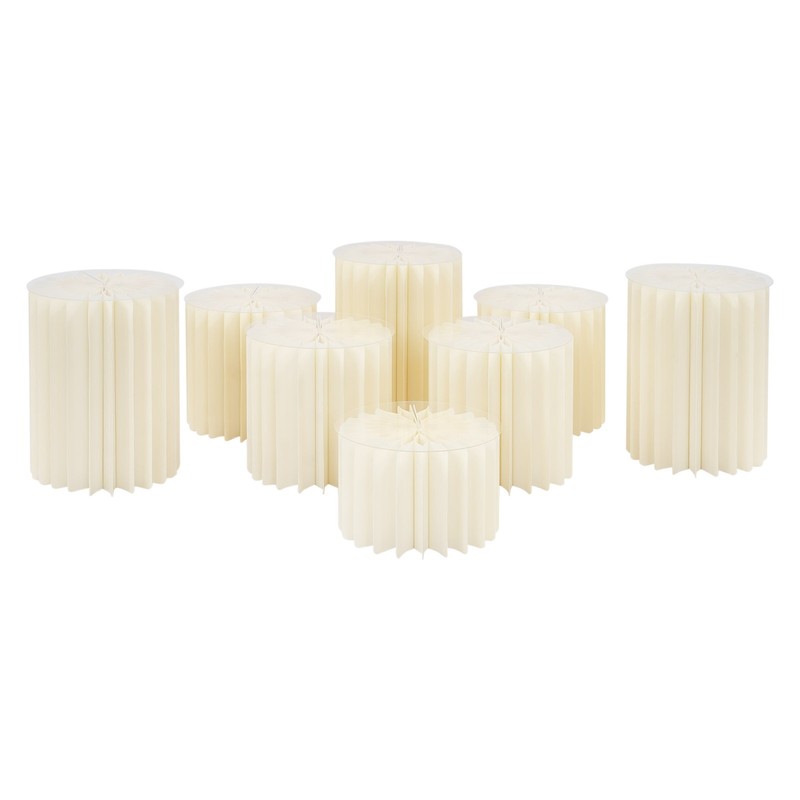 8pcs Foldable Paper Column Display Stands Round Cylinder Wedding Flower Standsr gallery