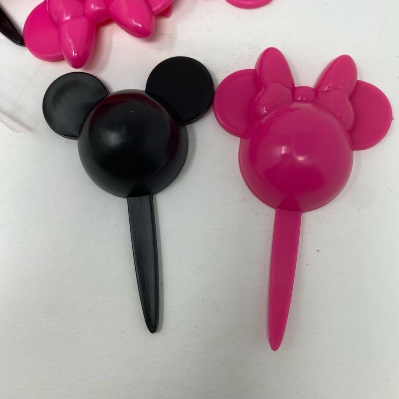 Mickey and Minnie Mouse cupcake topper picks Pink Black 3 dozen birthday party gallery