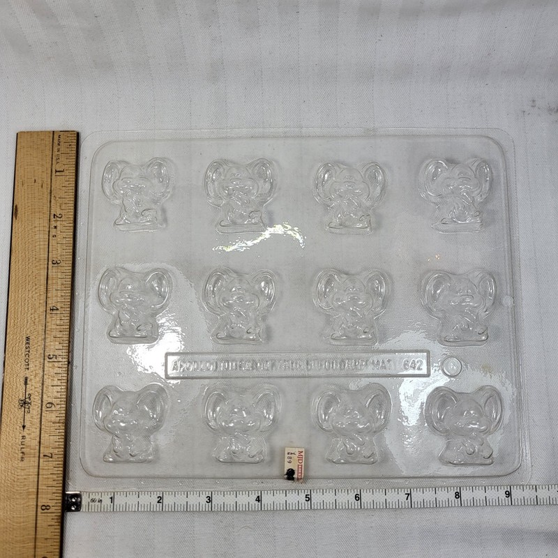 Apollo Mice Mouse Candy MOLDS Big Ears Use w/Candy Melts Vtg 1989 NOS* gallery