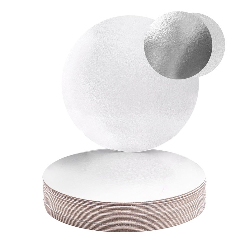 8 White Round Cakeboard 25 PCS 2mm Thick Base Cardboard Circle Disposable