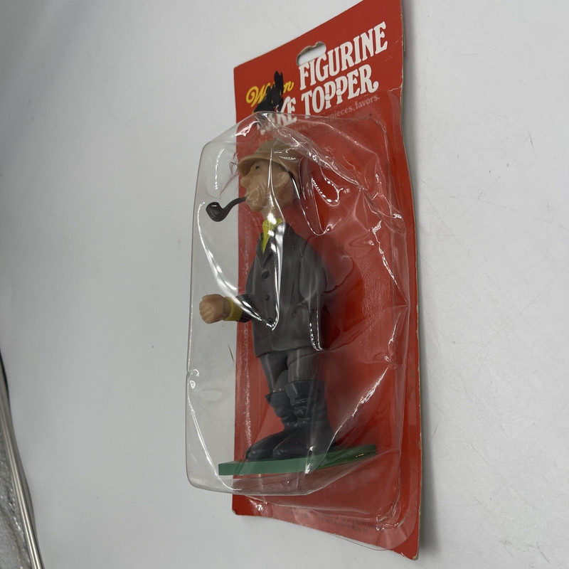 Vintage Wilton Cake Topper Fisherman with Shoe Pipe 1975 New in Package gallery