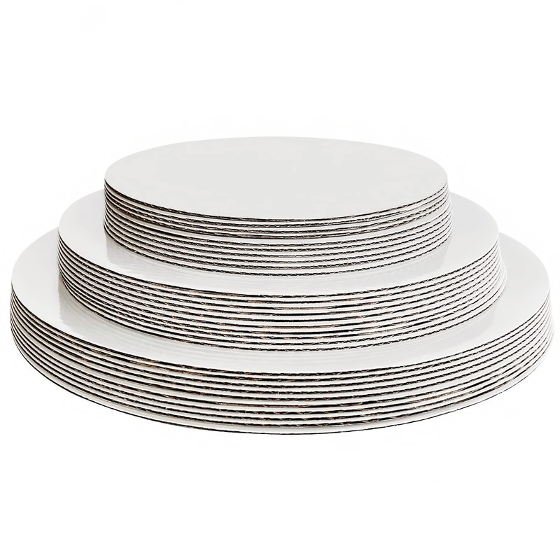 30-Pack White Cake Board Rounds,Circle Cardboard Base Boards, 8, 10 and 12-In... gallery