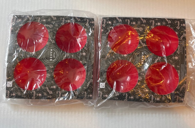 2x Bennkai Hot Chocolate Bomb Maker Red Food Grade Silicone Mold – NEW Sealed