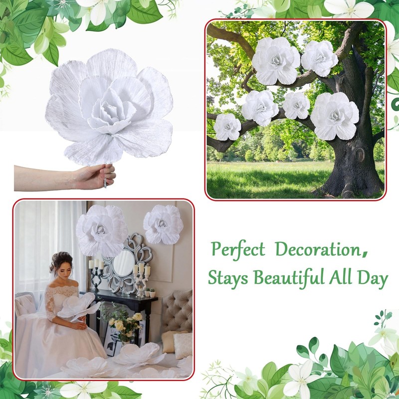 Norme 3 Pcs Artificial Giant Flowers For Decoration 12 16 20 Inch Wedding Large gallery