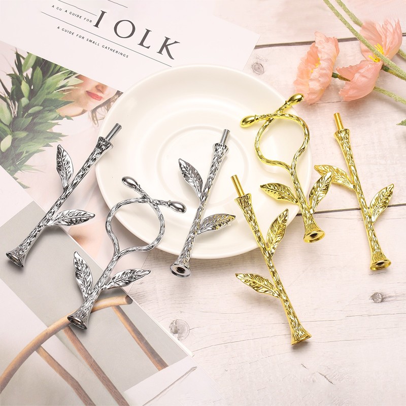 For 3 1 Level Gold Metal Cake Holder Set with Handle gallery