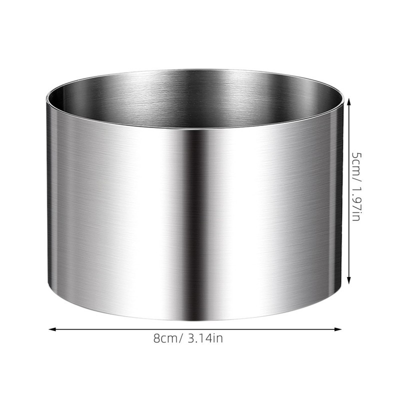 6pcs Mousse Cake Ring: Stainless Steel Pastry Baking Mold, Round Food Cutter gallery
