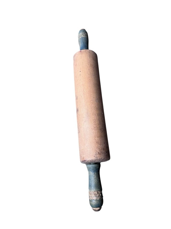Wood Plain Rolling Pin with Handles, Brown, 18 in x 3 in, 1 Pack