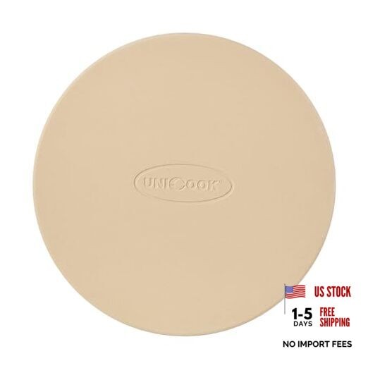 Round Pizza Stone 12 Inch, Cordierite Bread Baking Stone for Oven and 12" Dia