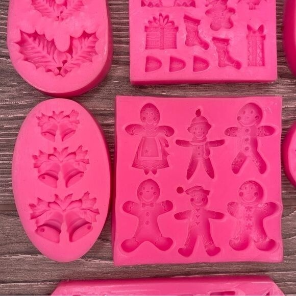 Diy Silicone Mold Christmas Tree Santa Fondant Molds , resin mold diy craft mold gallery
