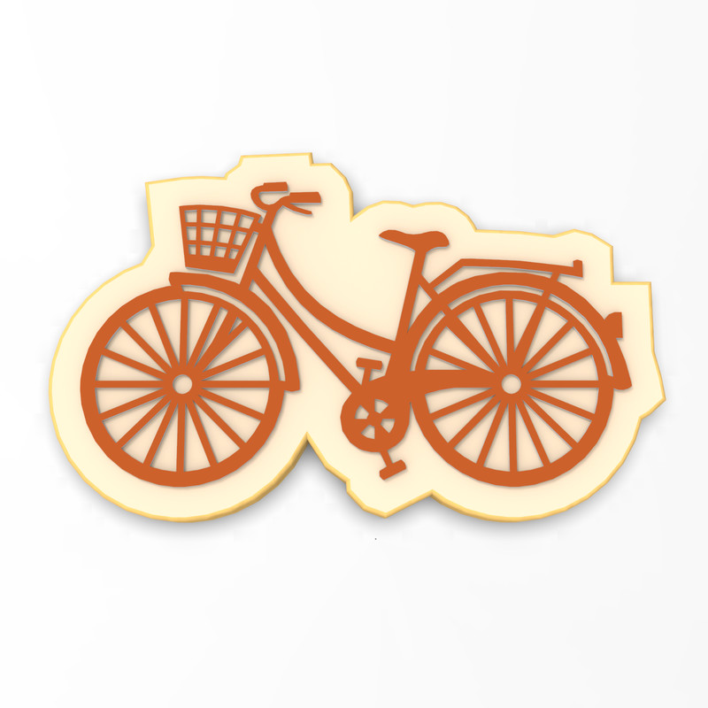 Bicycle Cookie Cutter & Stamp | Bike Riding Wheels Vintage Basket Pedal Cycle gallery
