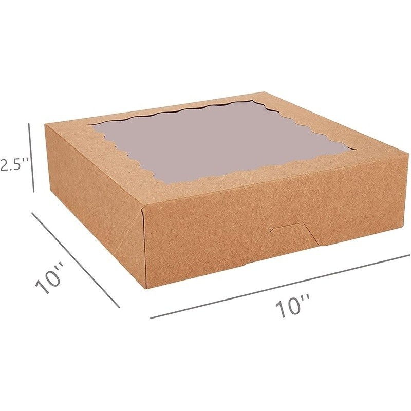 Food Grade Kraft Paperboard Boxes W/ Clear Window Custom Goods Display New gallery