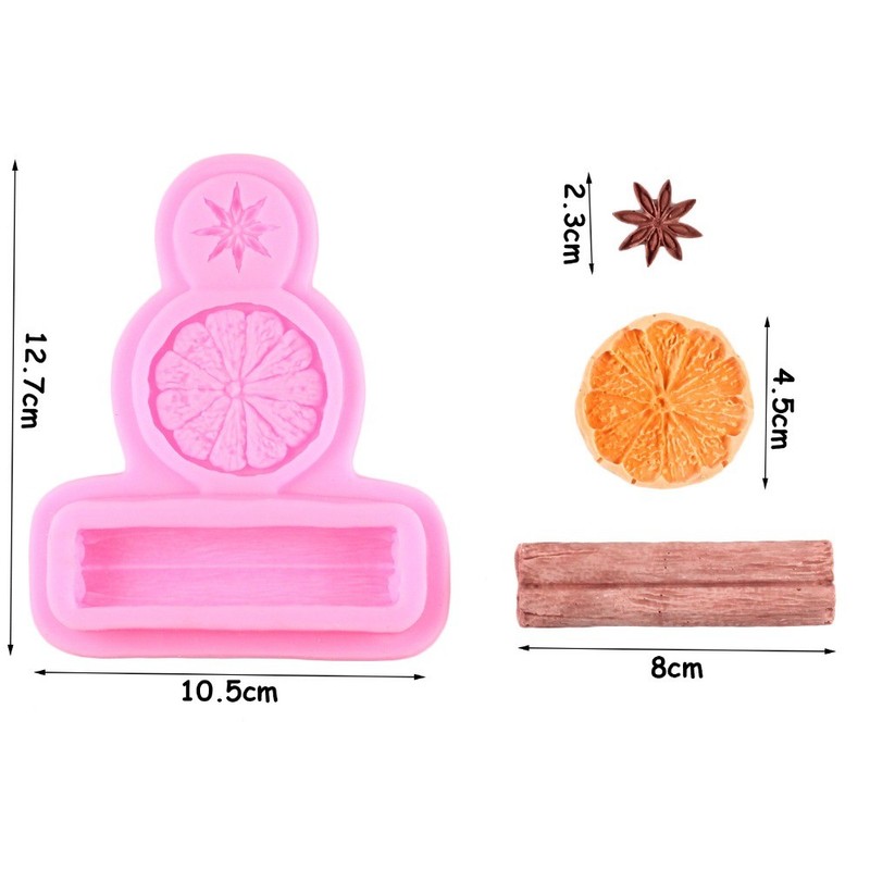 Star Anise Cinnamon Lemon Silicone Mold Leaf Fondant Mold Cake