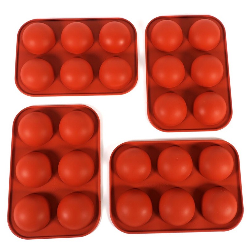 Silicone Sphere Mold- Hot Chocolate Bomb,Dog Treat Molds,Oven,Freezer Safe-LOT 4 gallery