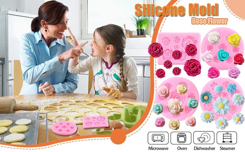 ZiXiang Rose Flower Silicone Molds Daisy Flower Fondant Mold For Cake gallery