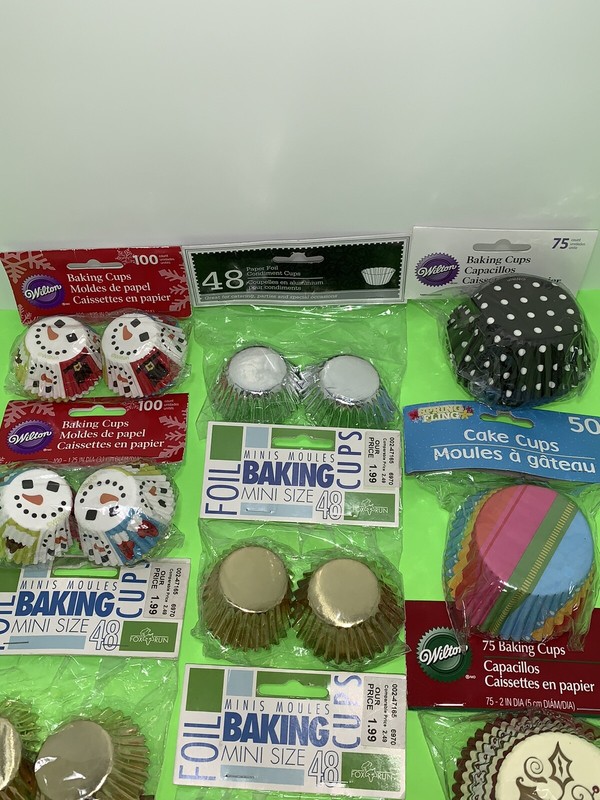 Cake Cups In Variety, Mini & Regular Sizes Foil Cake Liners 11 Packs Baking Cups gallery