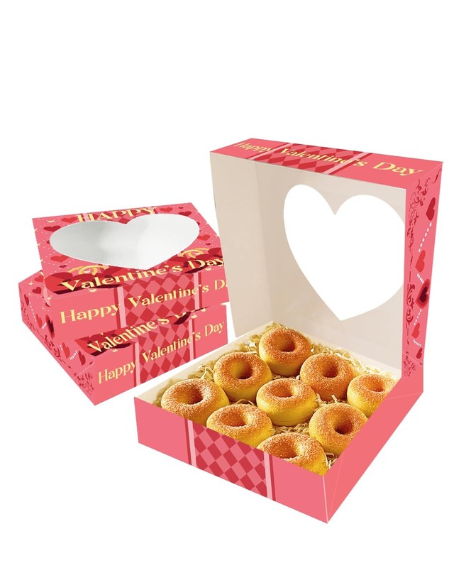 30 PCS 10x10x2.5 Inch Valentine Pie Boxes Macaroon Cookie Bakery Window gallery