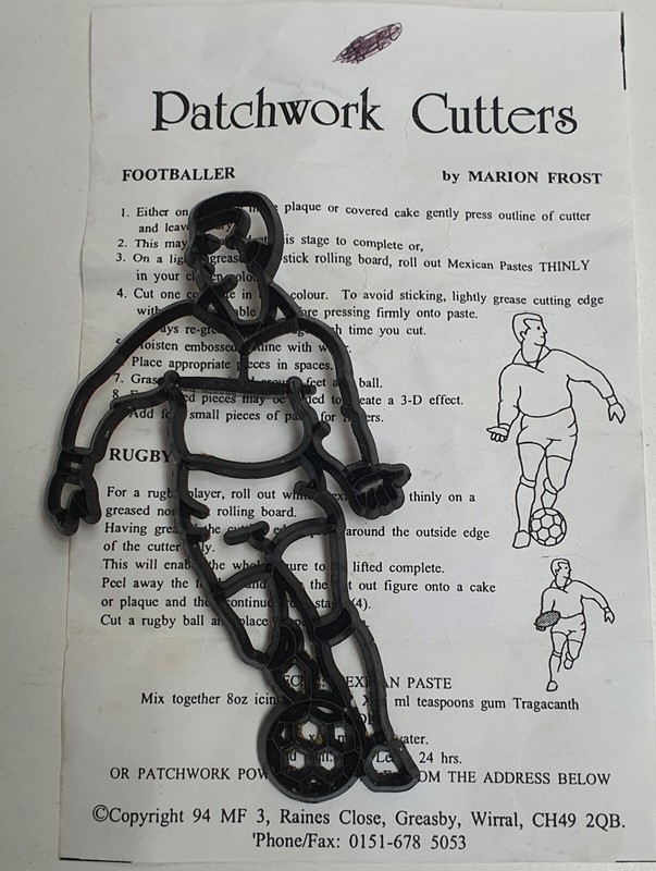 Lot 5 Marion Frost Patchwork Cutters Cake Decorating Stencils Sports Golf Soccer gallery