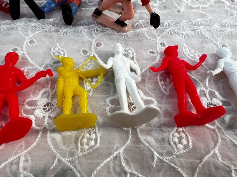 Vintage Plastic Cake Toppers Toys Basketball Players Gas Station Workers gallery