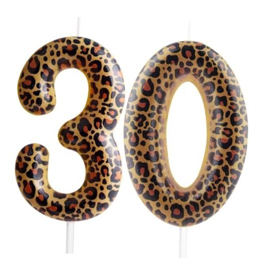 Print Birthday Candles Number,Cheetah Printing Birthday Number 30 Leopard