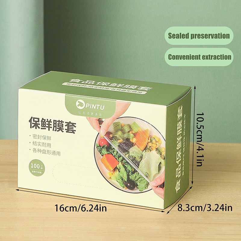 100PCS Disposable Food Cover Plastic Fresh-keeping Bag Vegetable Fruit Cover gallery