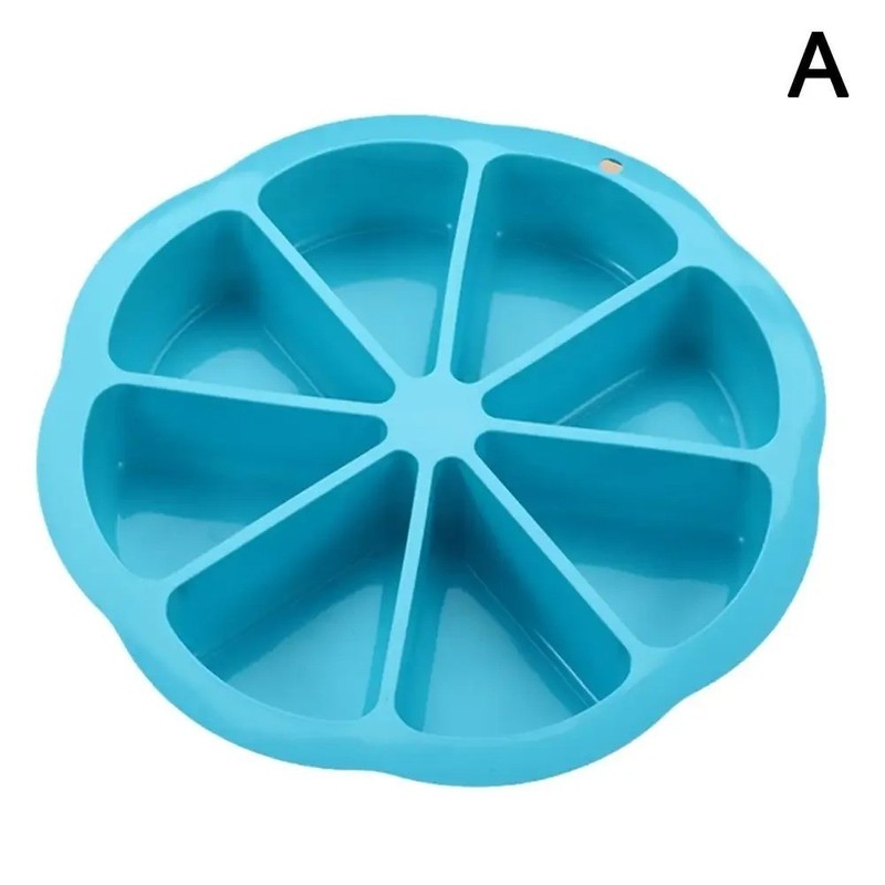 Silicone 8 Triangle Portion Cavity Cake Mold Slice Pastry Pizza Pan Mould Baking