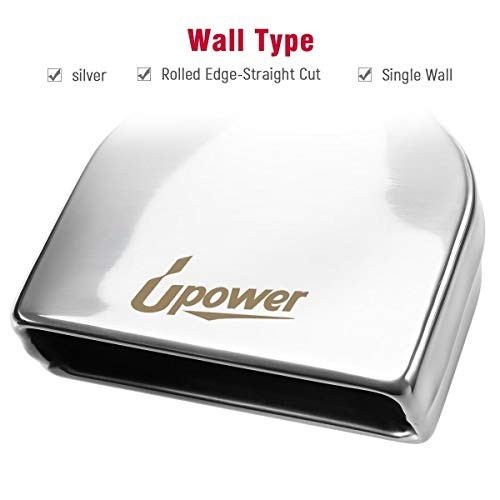Pack of 2 Exhaust Tip 2.25" Inlet 2" x 6" Outlet 10" Long Rolled Rectangle gallery