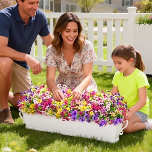 Artificial Flowers for Outdoors, 18 Bundles Mixed Colors 18 Pack Mixed Color 2 gallery