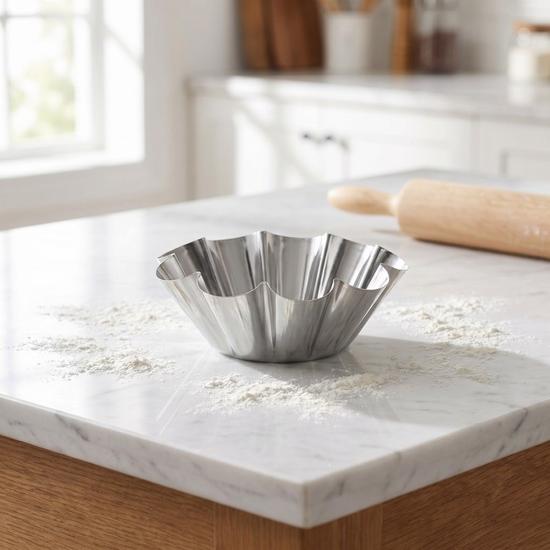 10PCS Egg Tart Baking Pan - Reusable Stainless Steel Muffin Molds - 2.6'' Mini gallery