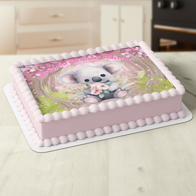 Koala Cute Australian Personalised Edible Cake Topper