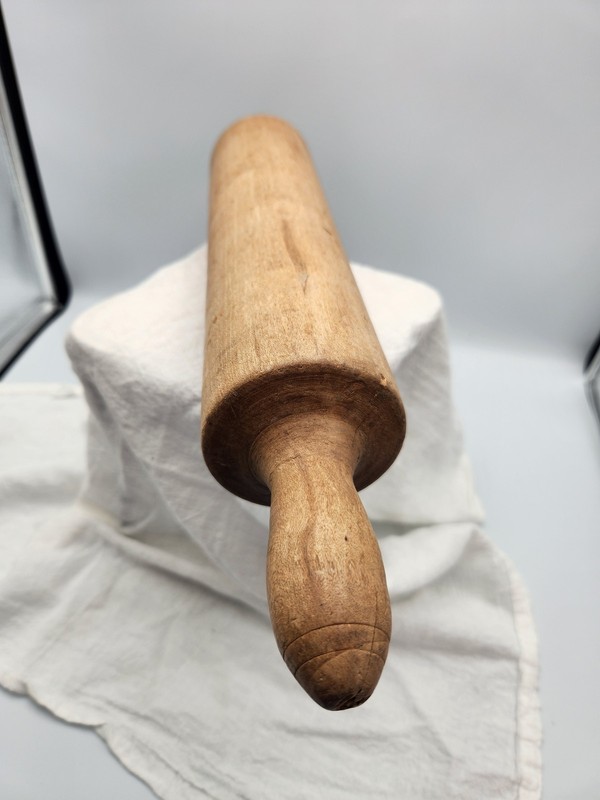 Vintage Style Wooden Rolling Pin Wood Dough Roller Baking Kitchen Tool 17" Q2 gallery