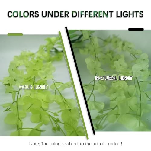 12 Pack Wisteria Hanging Flowers Garland, 3.77 Feet Artificial 12 PCS Green gallery