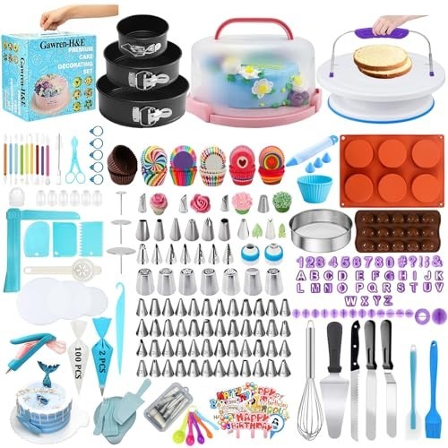 678pcs Cake Decorating Kit - Baking Supplies, Tools, Turntable, Piping Bags & Ti gallery