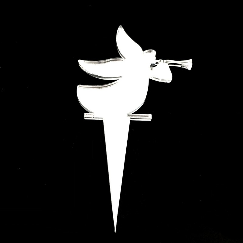 Trumpeting Angel Cake & Cupcake Toppers Many Colours & Sizes Plane or Engraved