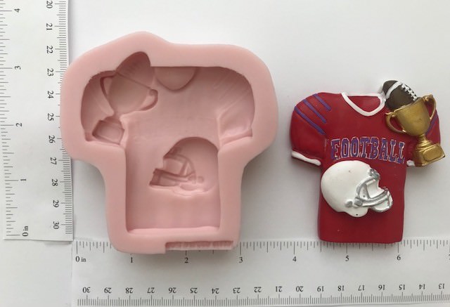 AMERICAN FOOTBALL Sports silicone mold fondant chocolate cake food soap cupcake gallery