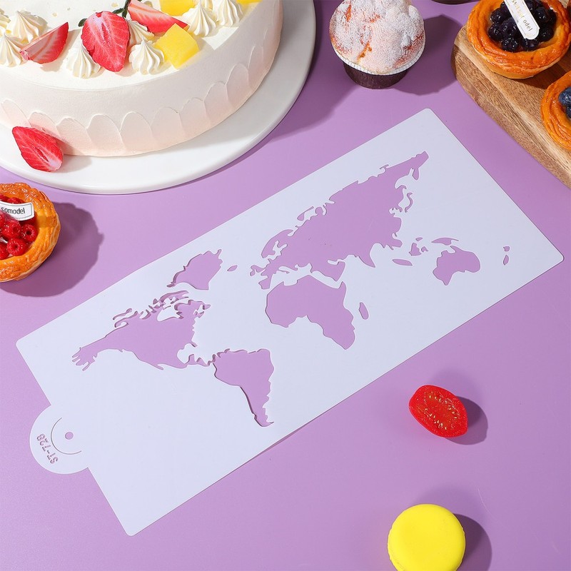 World Map for Cake Mold Modeling Chocolate Decorating Topper Mould gallery