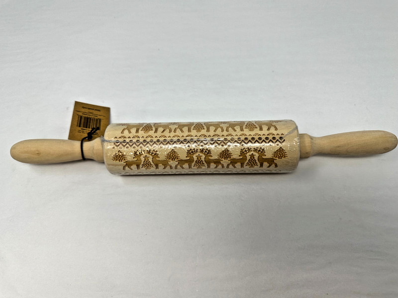 1 NEW Food-Safe Embossed Rolling Pin For Christmas, Baking, Crafts 3 Variations