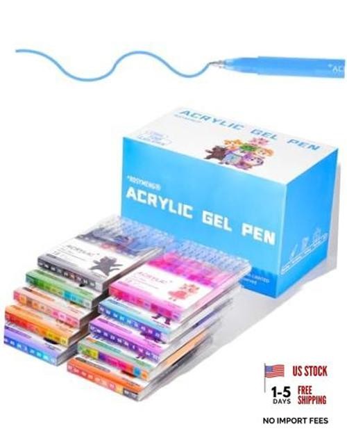 ROSYMENG Acrylic Gel Pens Ultra‑Smooth 1.0mm Tip with Large‑Capacity 100 Colors