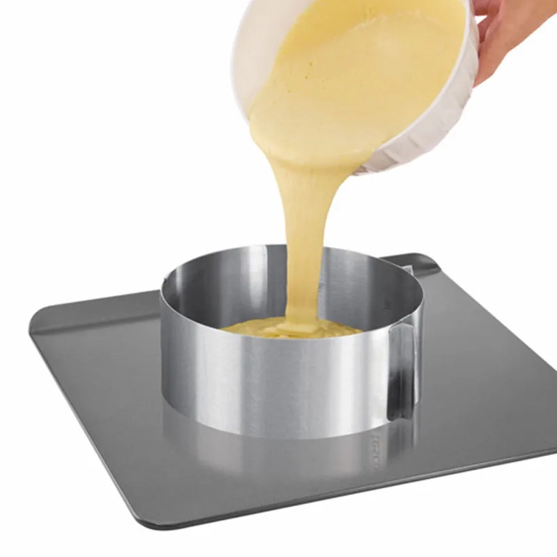 Adjustable round Cake Ring Mold Retractable Mousse Cake Ring Stainless Steel Cir gallery