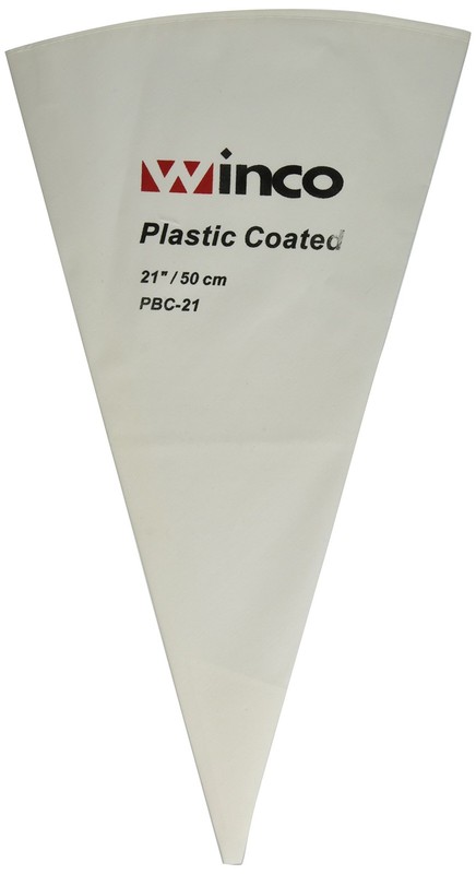 21Inch Cotton Pastry Bag Plastic Coating White Medium Cake Decorating