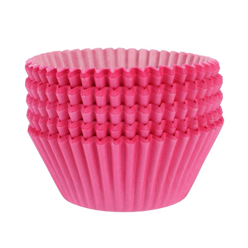 Pink Baking Cups, 100 pieces Paper Cupcake Liners Wrappers Nonstick Muffin Mo…
