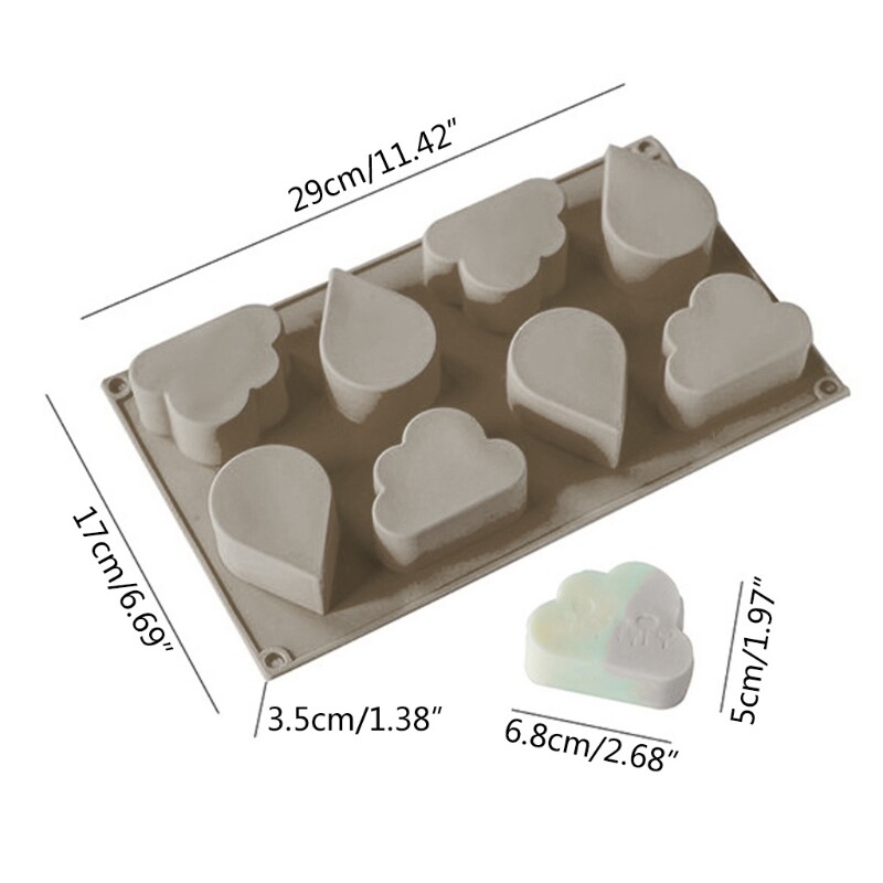 Weather Clouds Raindrops Soap Silicone Mold for DIY Bathroom Decoration Ornament gallery