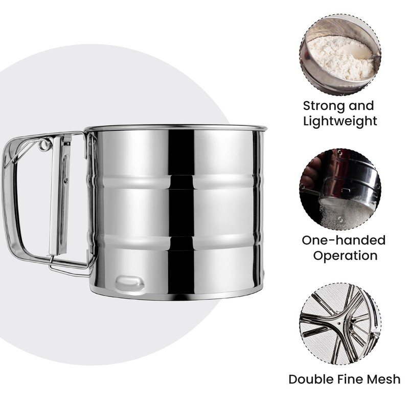 Flour Sifter, Stainless Steel Sifter for Baking, Typical, gallery