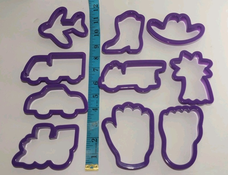 Wilton Cookie Cutters Car Truck Train Hat Grip Craft Cookie Supplies Lot Of 10