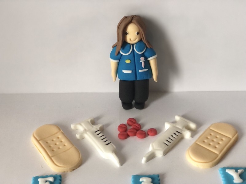 Nurse doctor sister hospital medication personalised 3D cake topper decoration gallery
