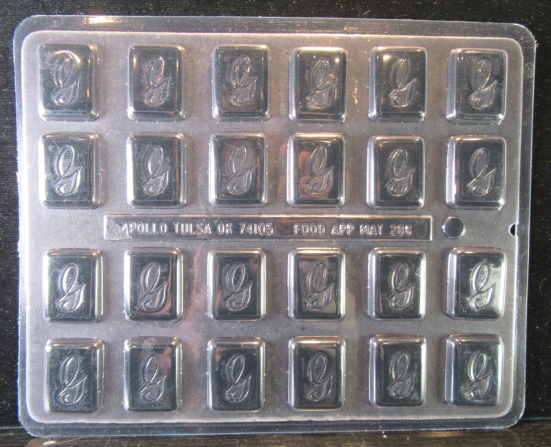 3 Apollo Initial Chocolate Candy Square Molds gallery