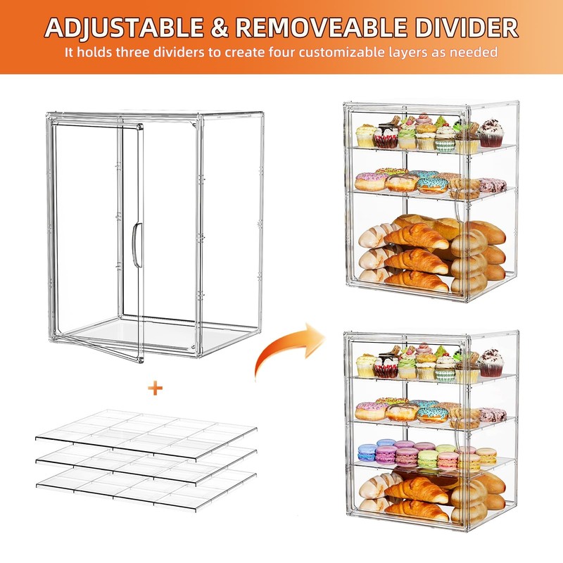 4 Tier Cupcake Stand Acrylic Cardboard Cupcake Tower Holder, Dessert Pastry C... gallery