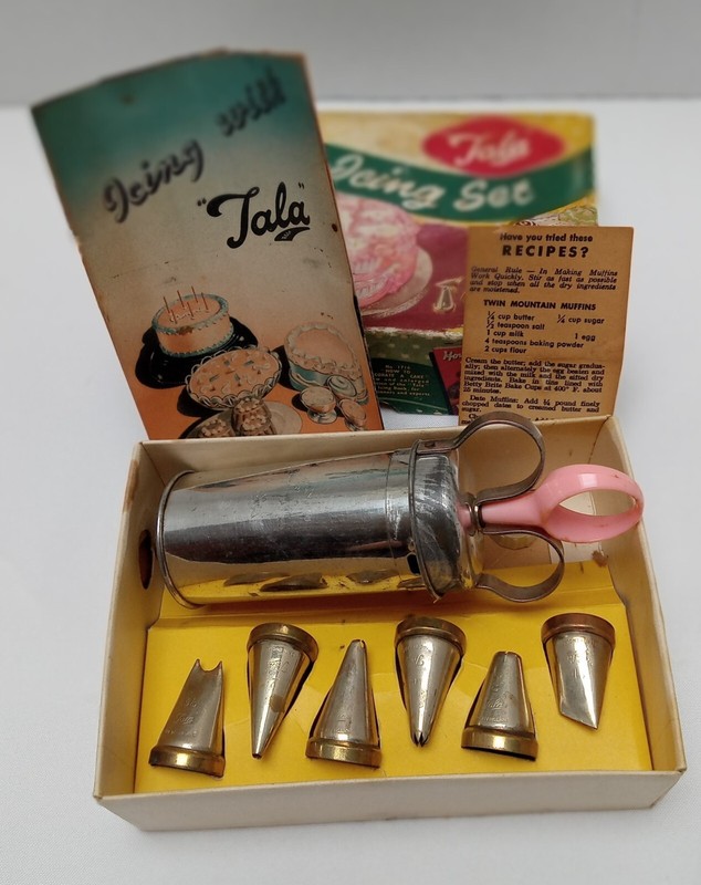 Vintage Tala Icing Set No. 1705 Made in England Original Box & Instructions gallery